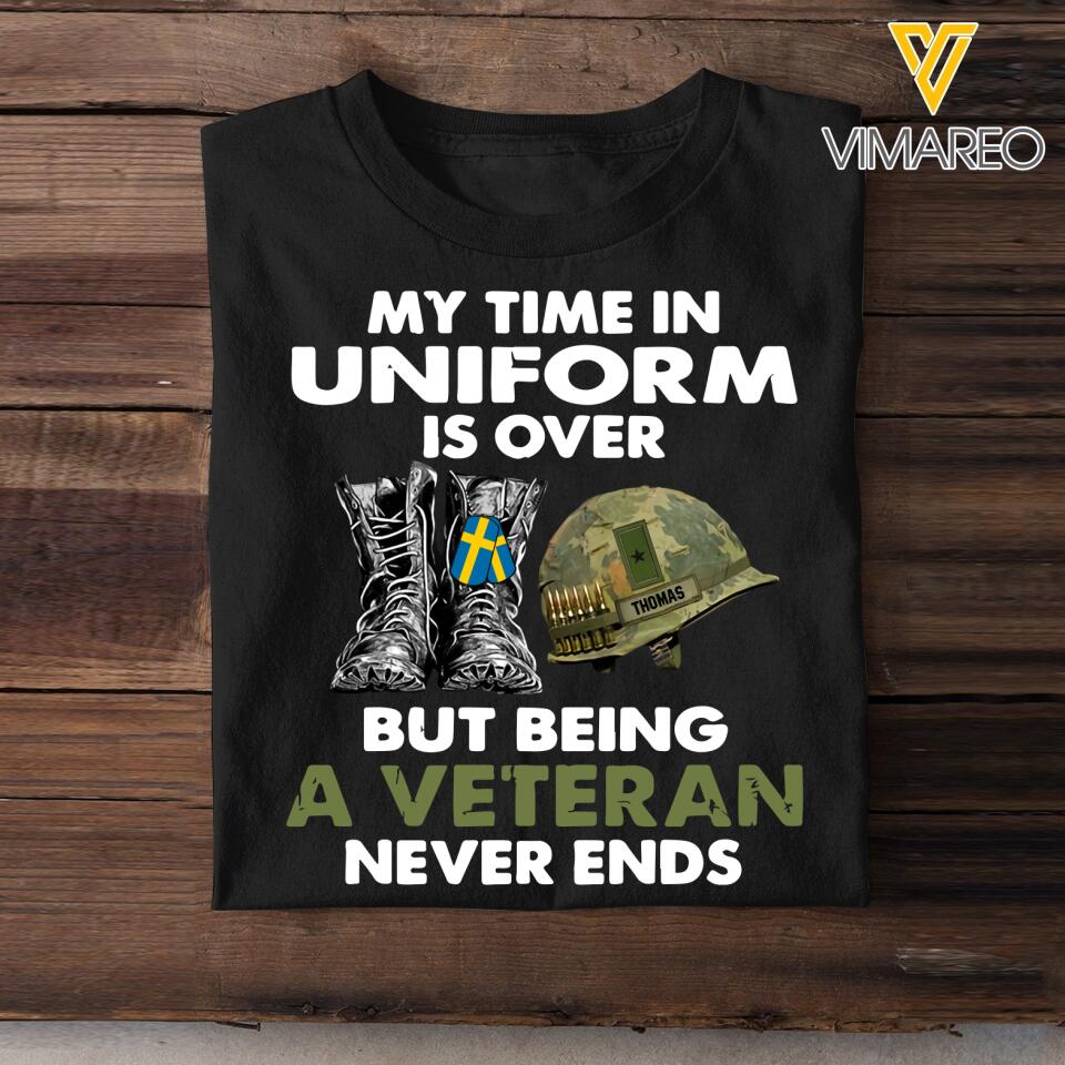 DH Personalized Swedish Veterans/Soldier Tshirt Printed HQ0807
