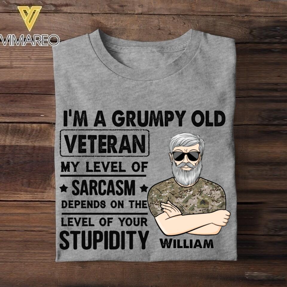 Personalized US Veterans/Soldier Tshirt Printed 22JUY-HC11