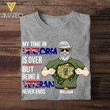 Personalized Australian Veterans/Soldier Tshirt Printed 22JUY-DT12