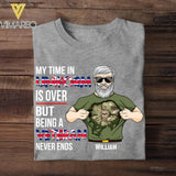 Personalized British Veterans/Soldier Tshirt Printed 22JUY-DT12