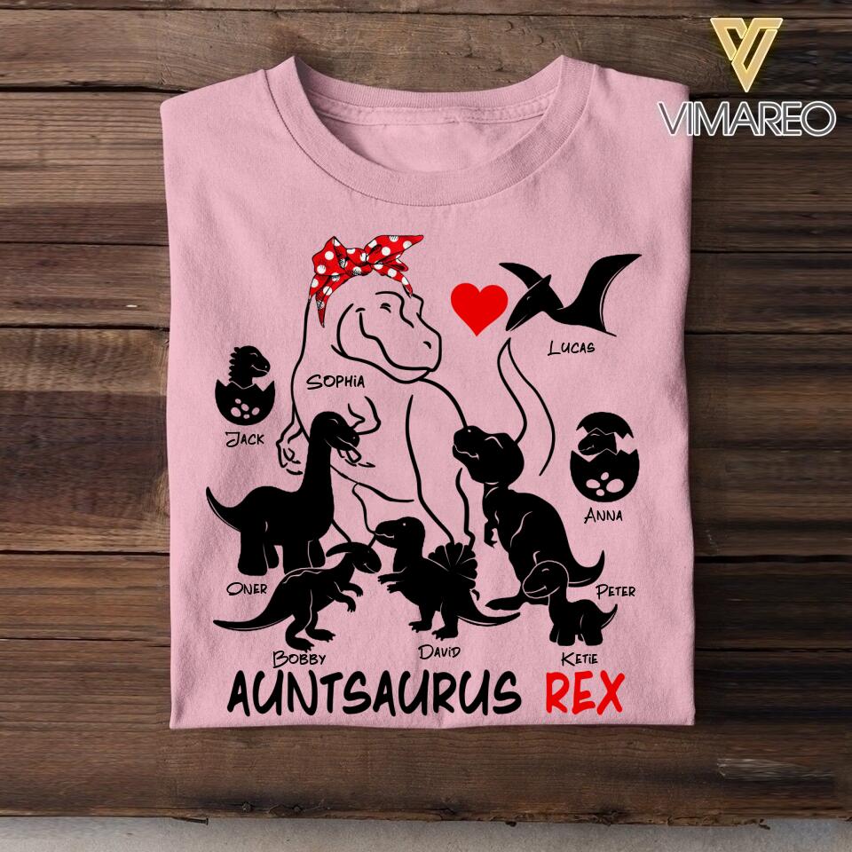 Personalized Auntsaurus Rex Tshirt Printed 22JUY-DT12