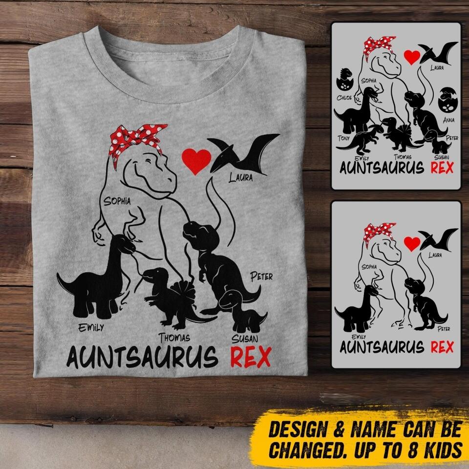 Personalized Auntsaurus Rex Tshirt Printed 22JUY-DT12