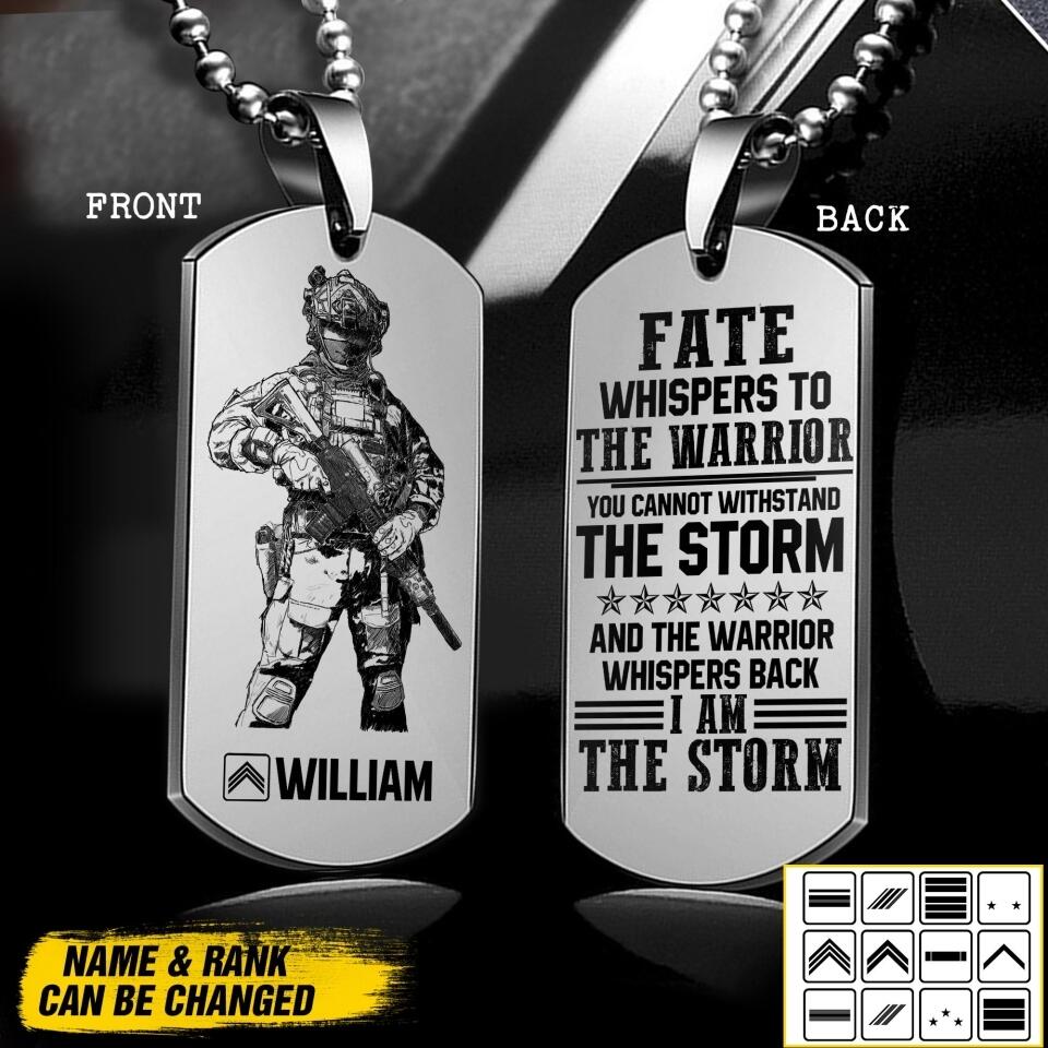 DH Personalized French Soldier/Veterans Necklaces Printed DT1307