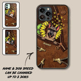 Personalized Dogs With Sunflower Phone Case Printed NQHC1407