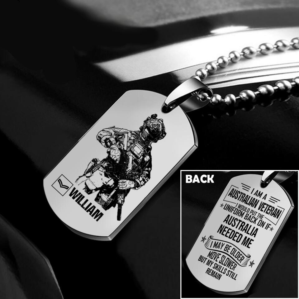 Personalized I'm A Australian Veteran Necklaces Printed DHHQ1307