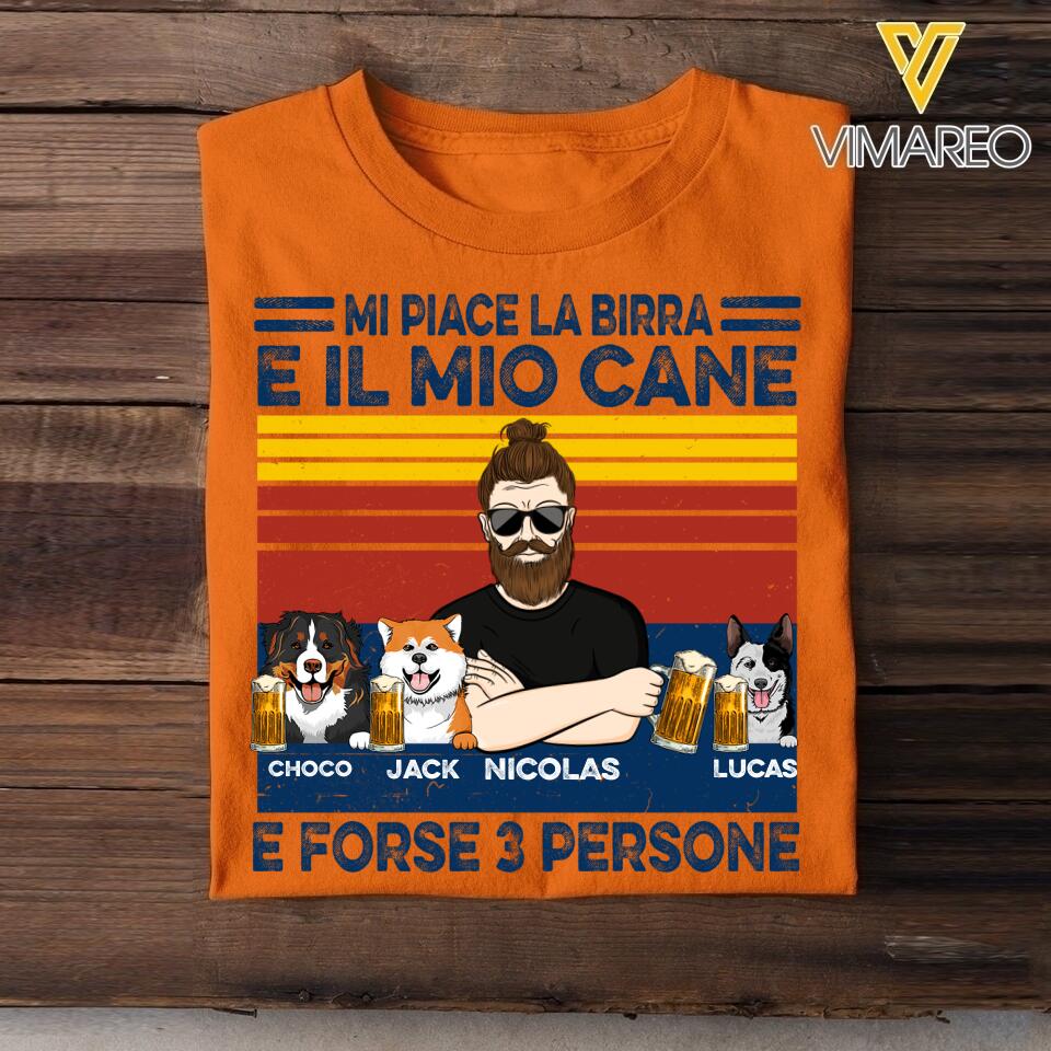 Personalized Italian Man Like Beer And Dogs Tshirt Printed 22JUY-DT15