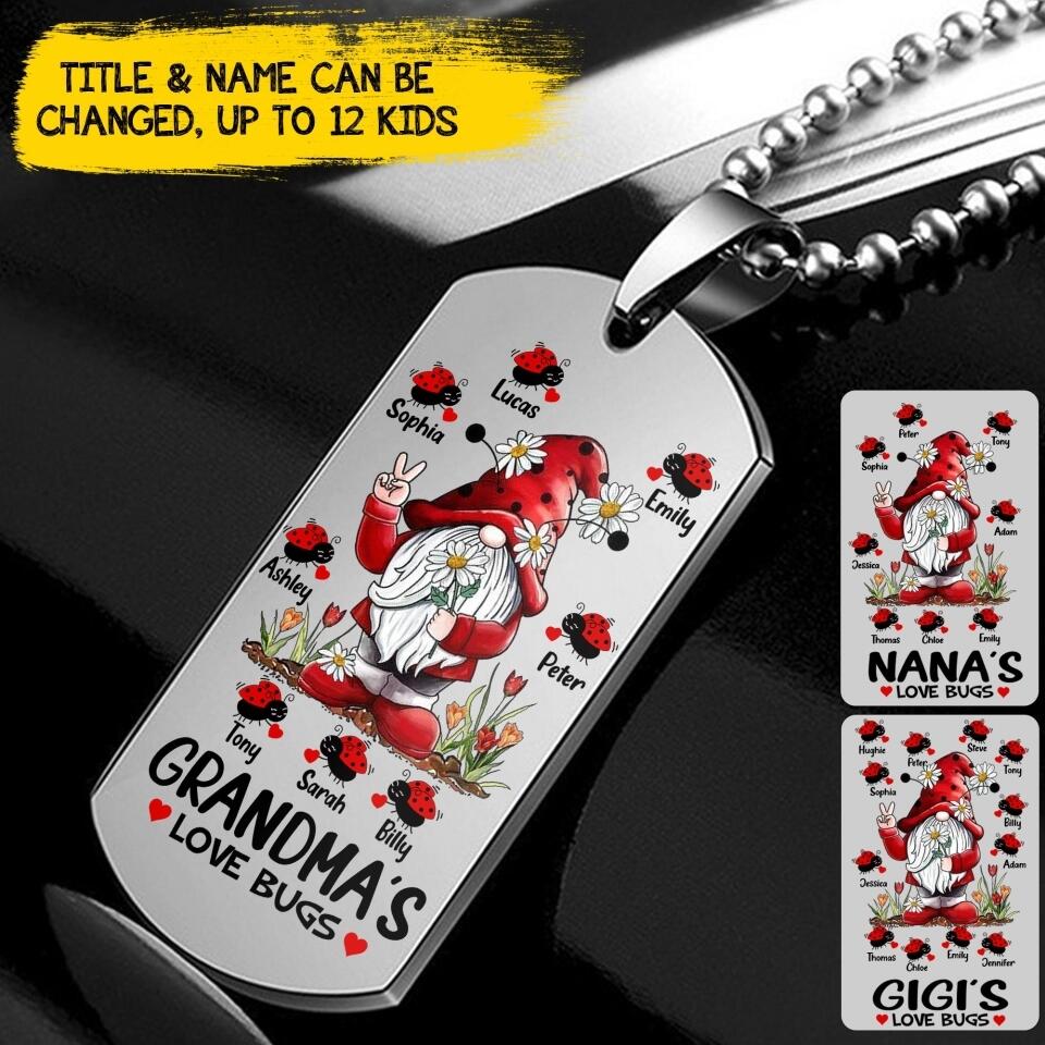 Personalized Granma's Love Bugs Necklaces Printed DMDT1807