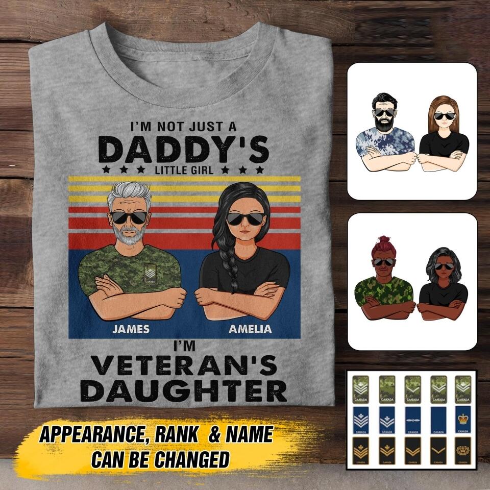 Personalized Canadian Veterans's Daughter Tshirt Printed 22JUY-HC19