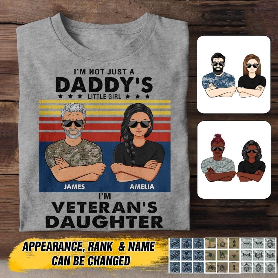 Personalized U.S Veterans's Daughter Tshirt Printed 22JUY-HC19