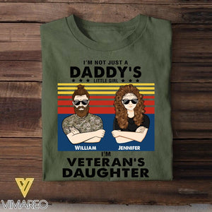 Personalized U.S Veterans's Daughter Tshirt Printed 22JUY-HC19