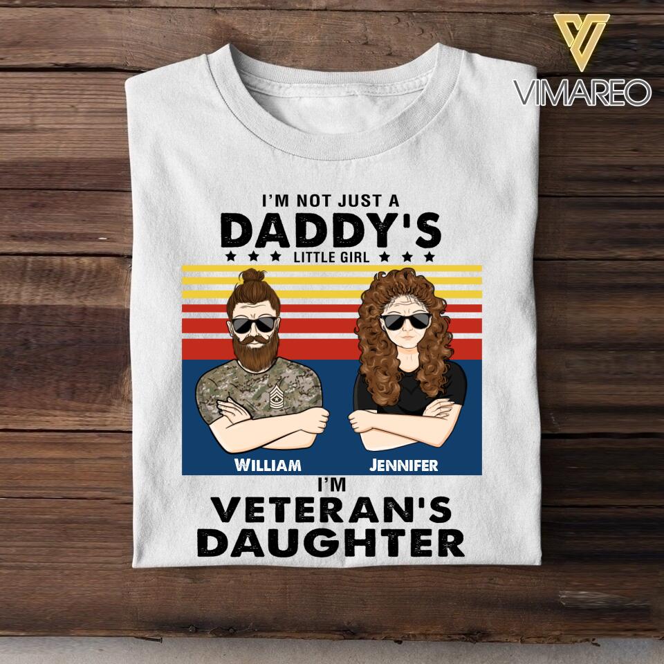 Personalized U.S Veterans's Daughter Tshirt Printed 22JUY-HC19