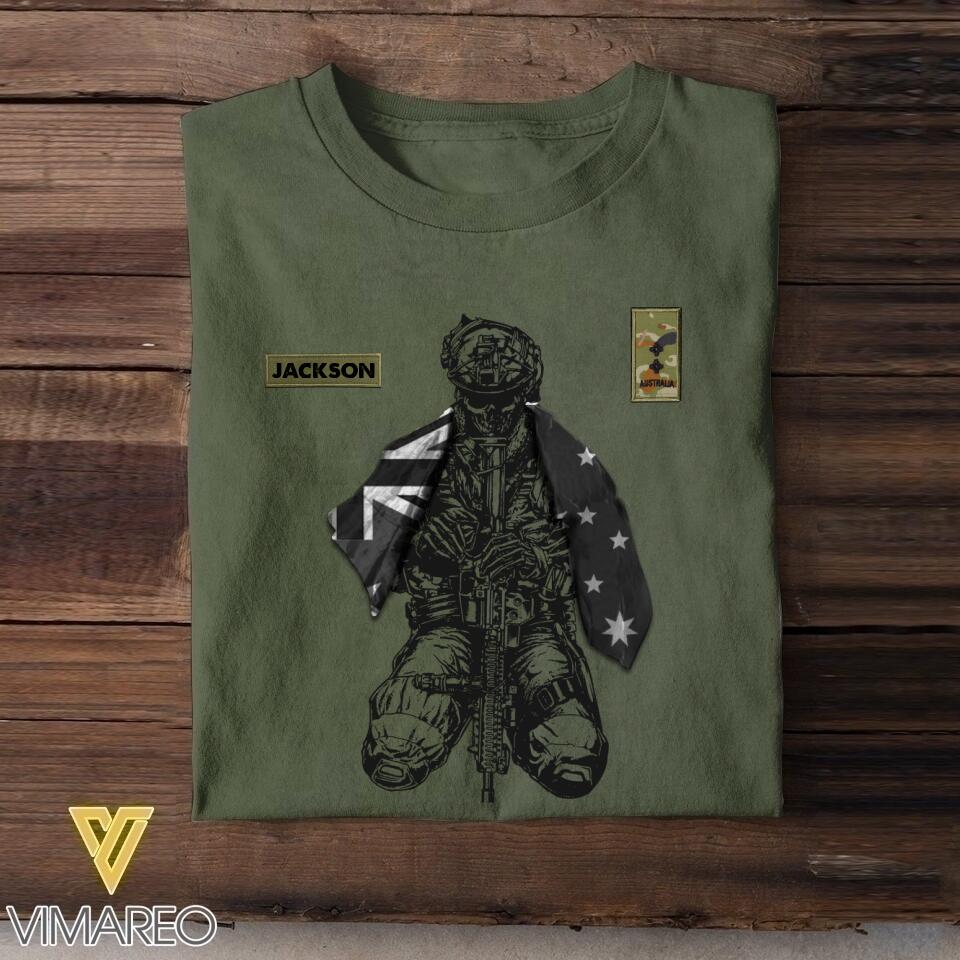 Personalized Australian Veteran/ Solider Tshirt Printed QTHC1807