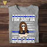 Personalized Assuming I Am Just An Old Lady US Police Tshirt Printed QTDT1907