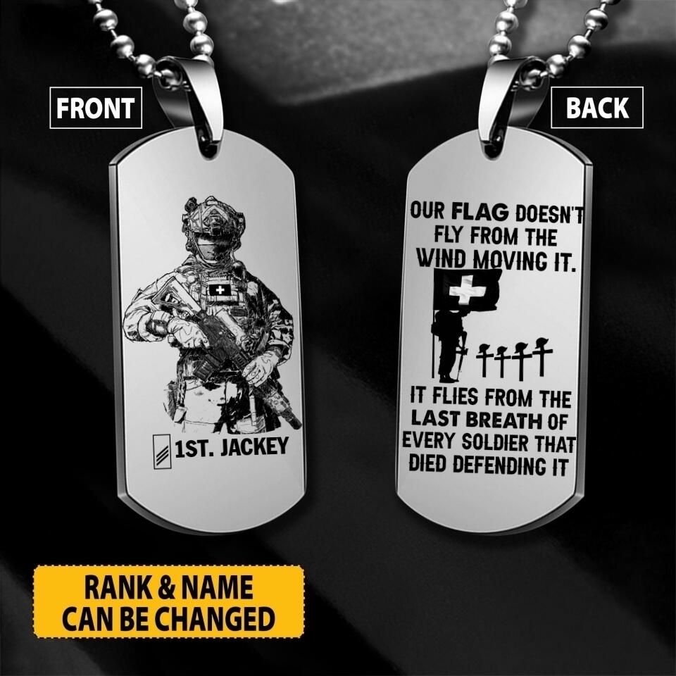 Personalized Swiss Veterans/Soldier Necklaces Printed 22JUY-HC22