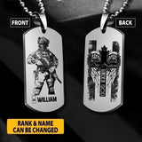 Personalized One Nation Under God Canadian Solider/ Veteran Printed QTDT2507
