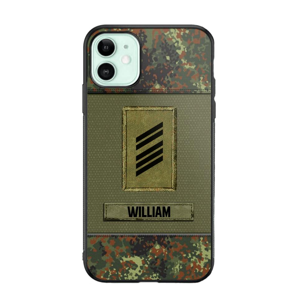 Personalized German Soldier/Veterans Phone Case Printed 22JUY-HY26
