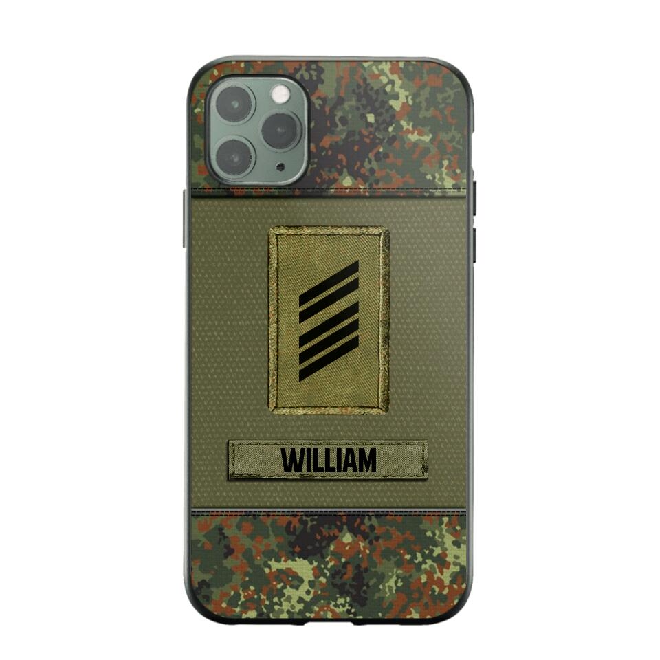 Personalized German Soldier/Veterans Phone Case Printed 22JUY-HY26