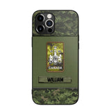 Personalized Canadian Soldier/Veterans Phone Case Printed 22JUY-HY26