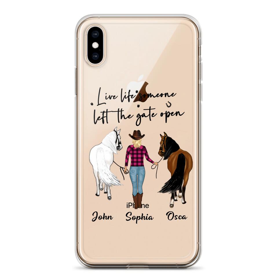 Personalized Live Life Someone Left The Gate Open Silicon Phonecase QTHC2707