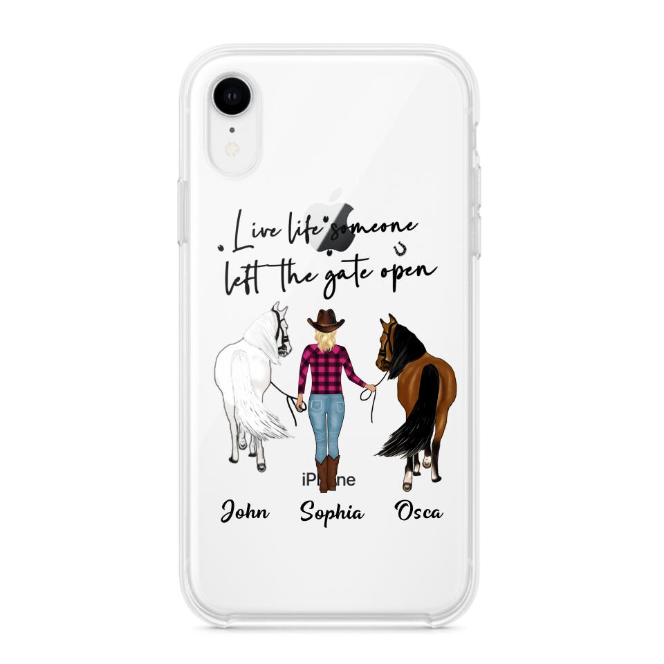 Personalized Live Life Someone Left The Gate Open Silicon Phonecase QTHC2707