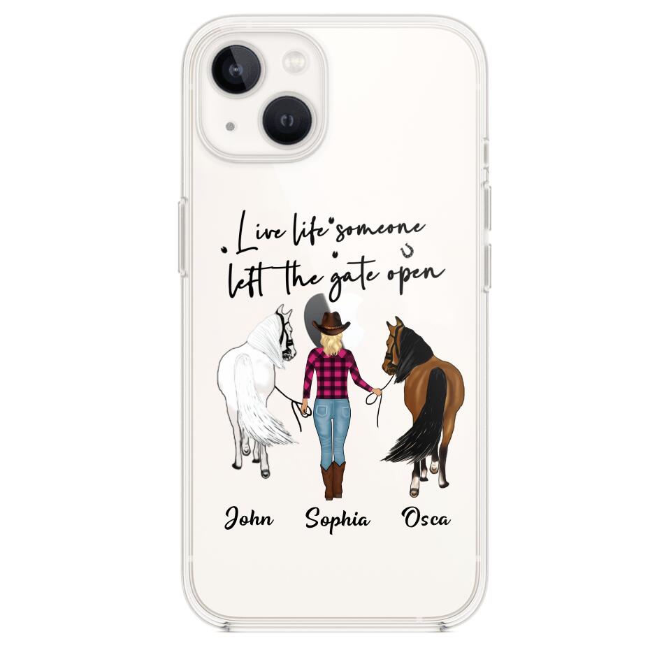 Personalized Live Life Someone Left The Gate Open Silicon Phonecase QTHC2707