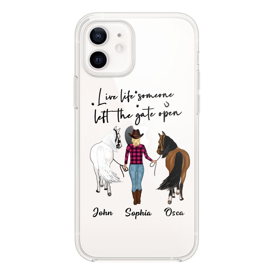 Personalized Live Life Someone Left The Gate Open Silicon Phonecase QTHC2707