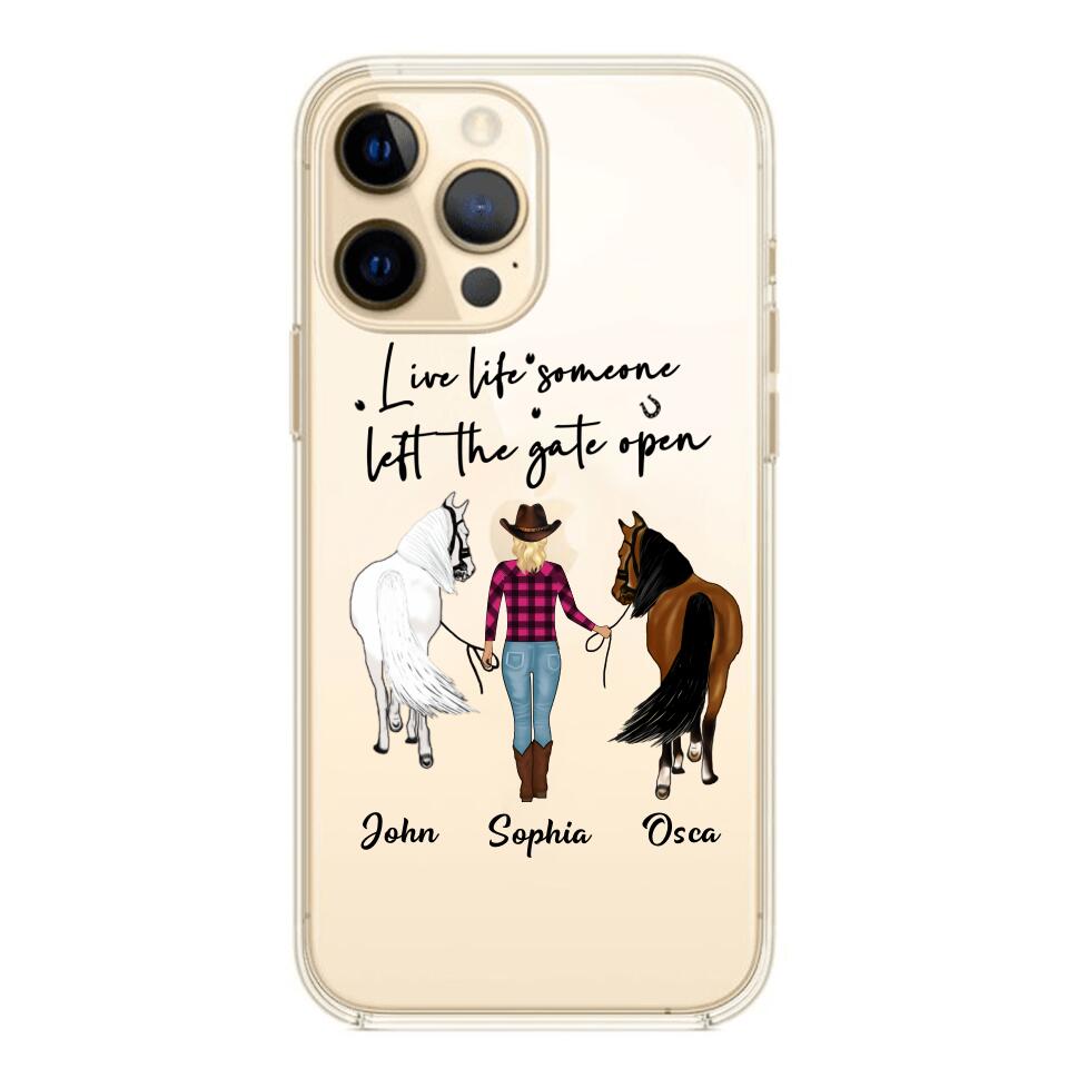 Personalized Live Life Someone Left The Gate Open Silicon Phonecase QTHC2707