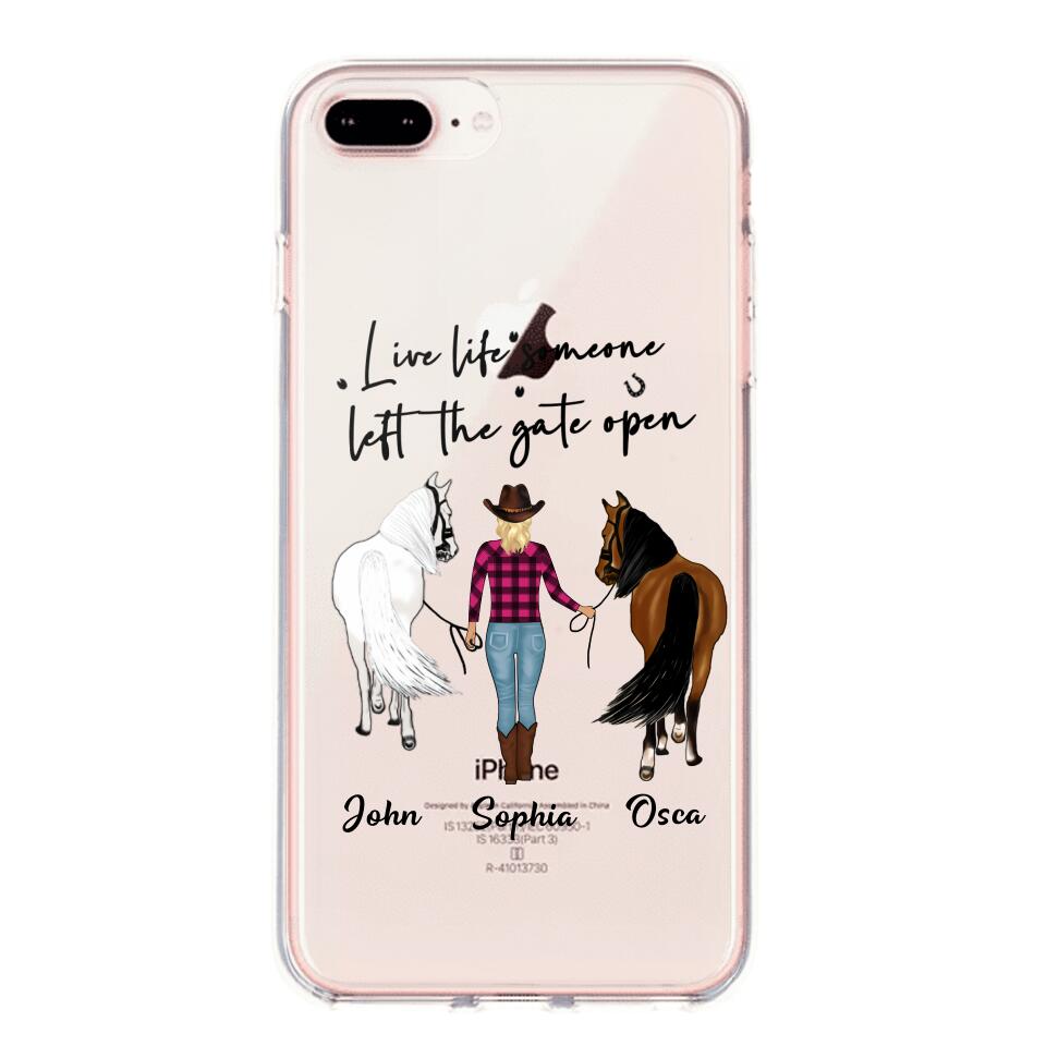 Personalized Live Life Someone Left The Gate Open Silicon Phonecase QTHC2707