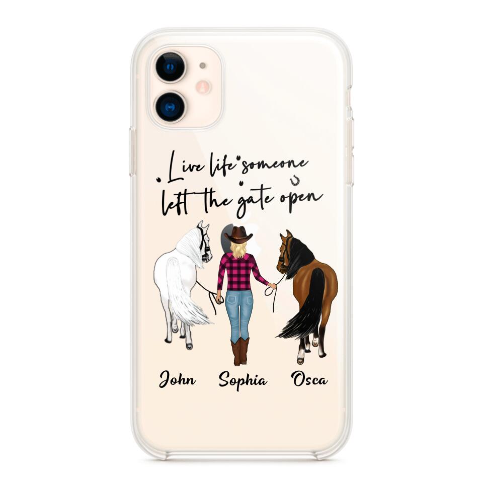 Personalized Live Life Someone Left The Gate Open Silicon Phonecase QTHC2707