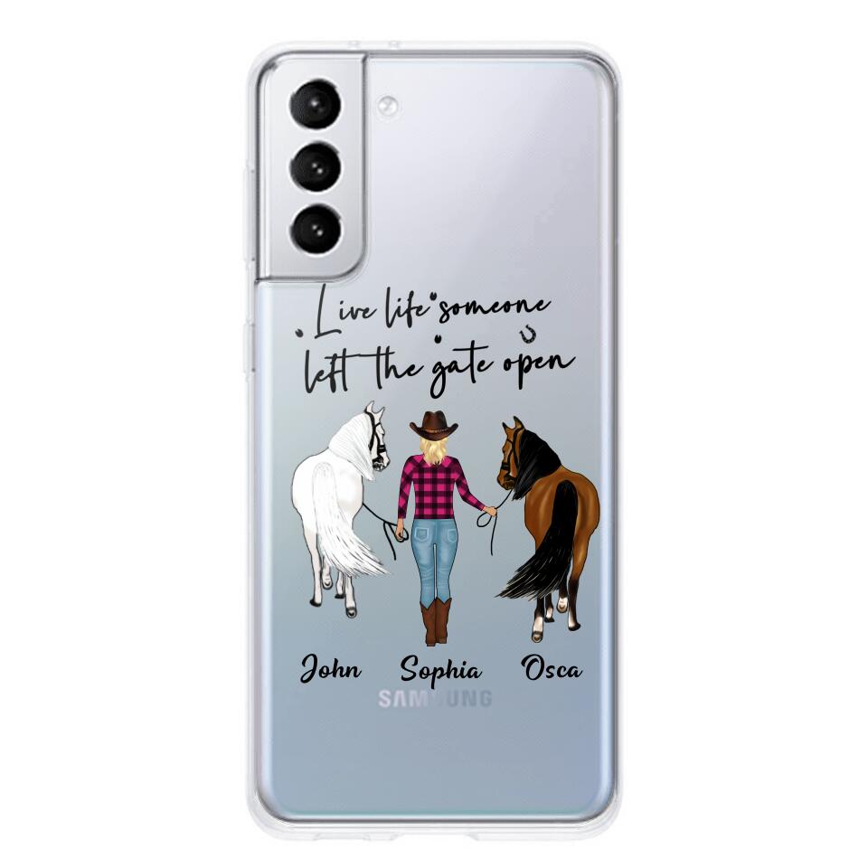 Personalized Live Life Someone Left The Gate Open Silicon Phonecase QTHC2707