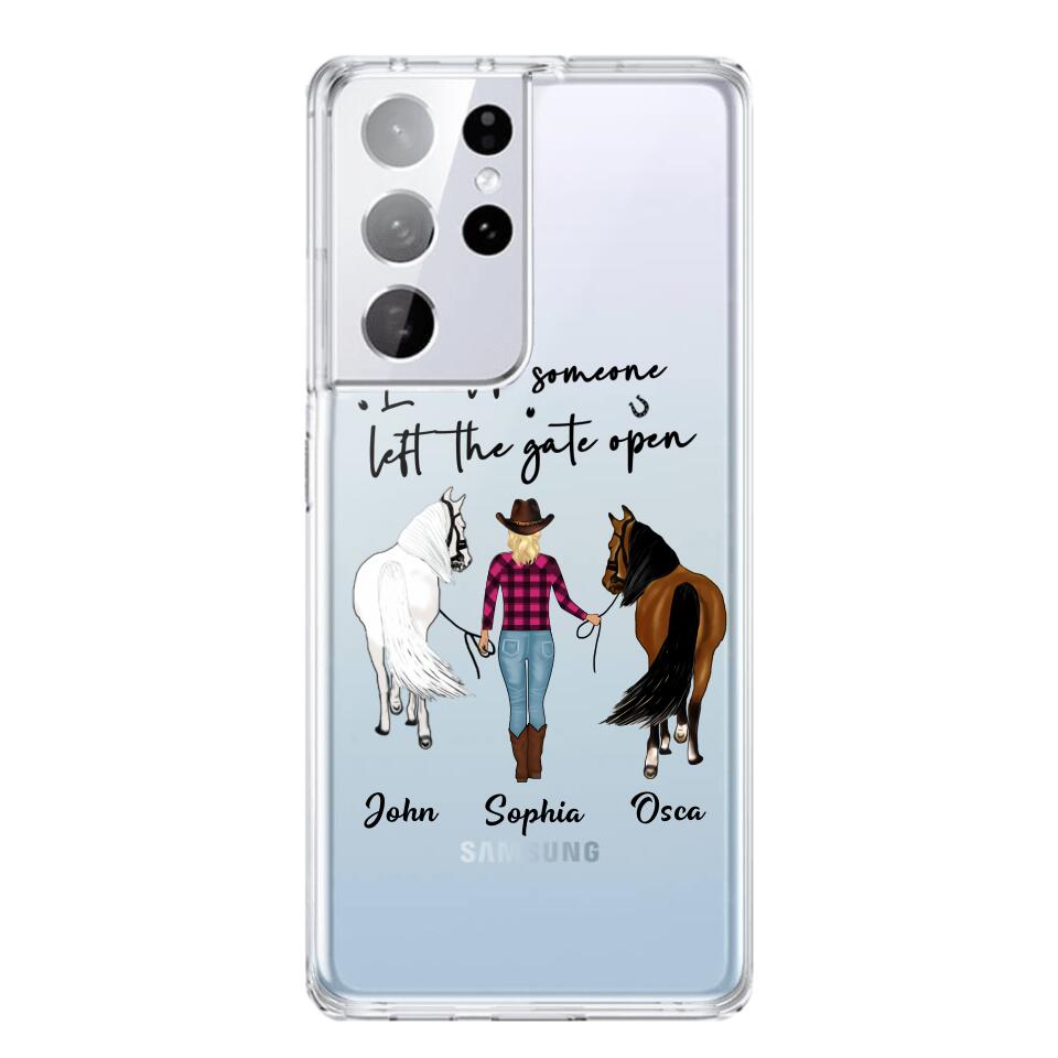 Personalized Live Life Someone Left The Gate Open Silicon Phonecase QTHC2707