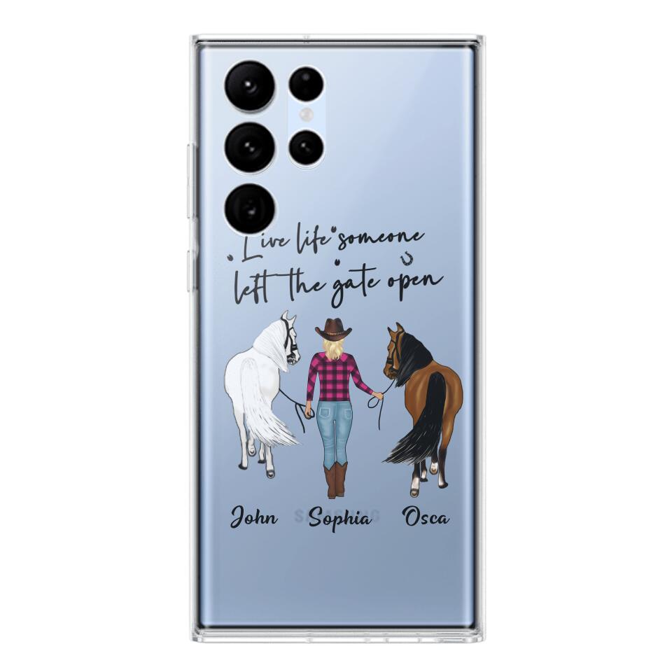Personalized Live Life Someone Left The Gate Open Silicon Phonecase QTHC2707