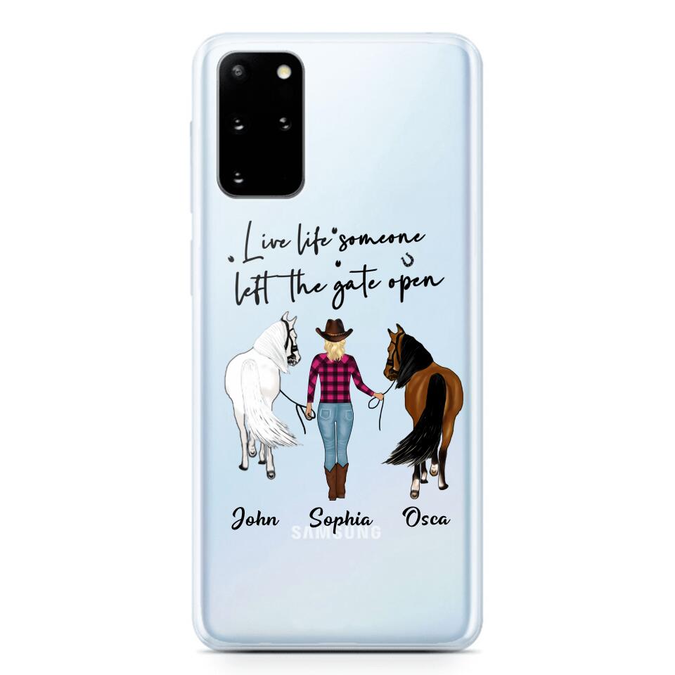Personalized Live Life Someone Left The Gate Open Silicon Phonecase QTHC2707