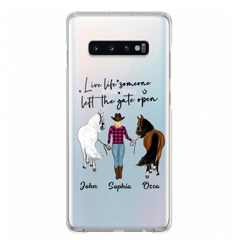 Personalized Live Life Someone Left The Gate Open Silicon Phonecase QTHC2707