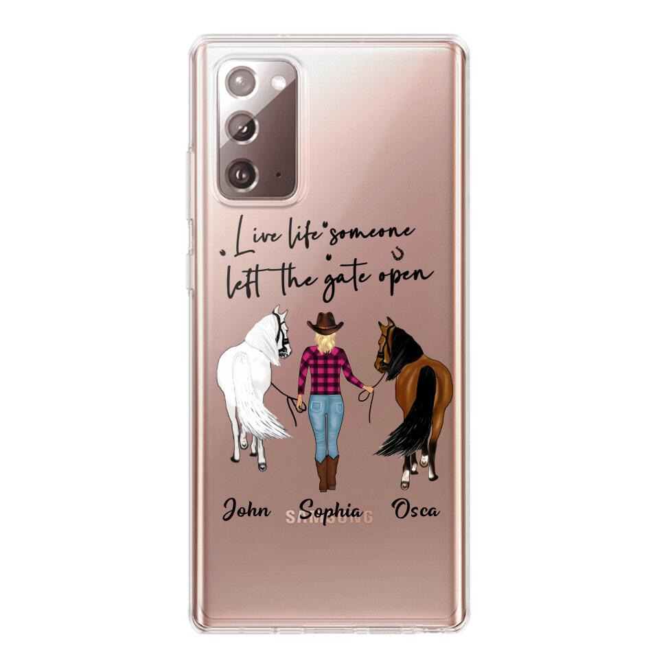 Personalized Live Life Someone Left The Gate Open Silicon Phonecase QTHC2707