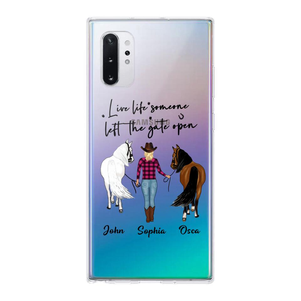 Personalized Live Life Someone Left The Gate Open Silicon Phonecase QTHC2707