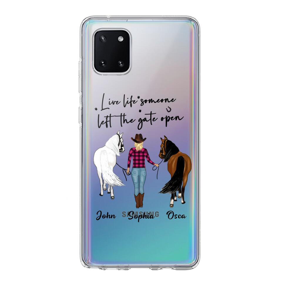 Personalized Live Life Someone Left The Gate Open Silicon Phonecase QTHC2707