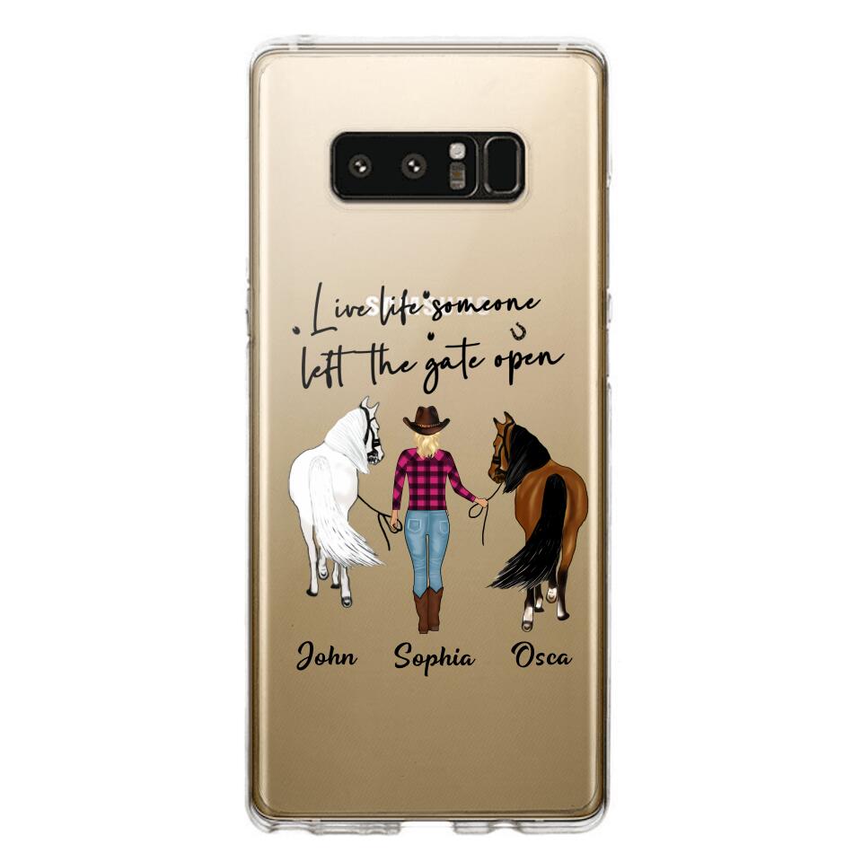 Personalized Live Life Someone Left The Gate Open Silicon Phonecase QTHC2707
