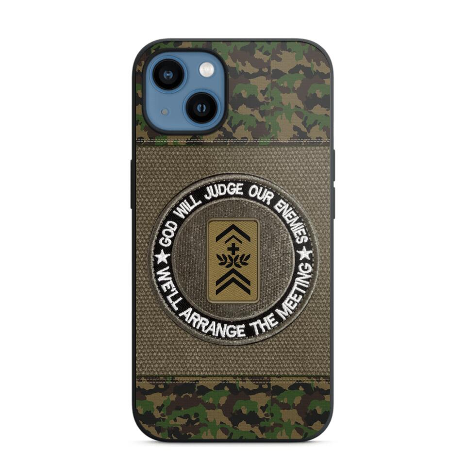 DH Personalized Swiss Soldier/Veterans Phone Case Printed HQ2707