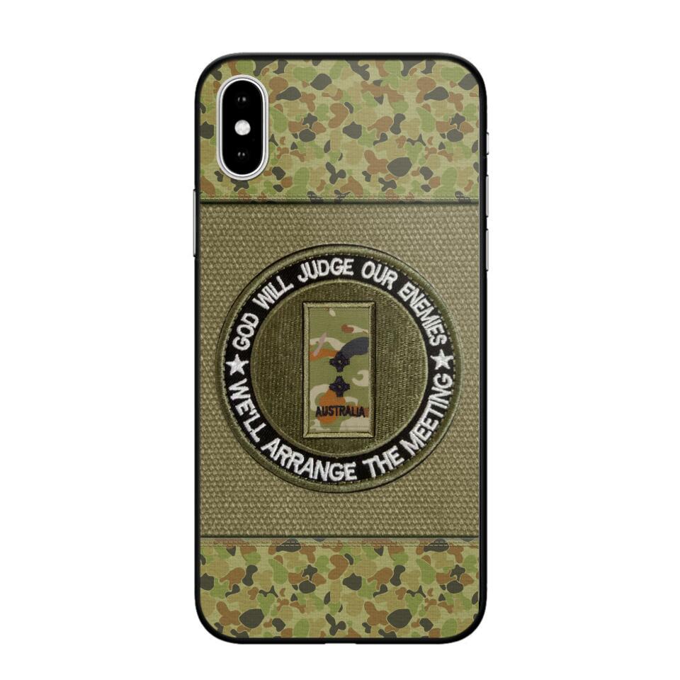 DH Personalized Australian Soldier/Veterans Phone Case Printed HQ2707