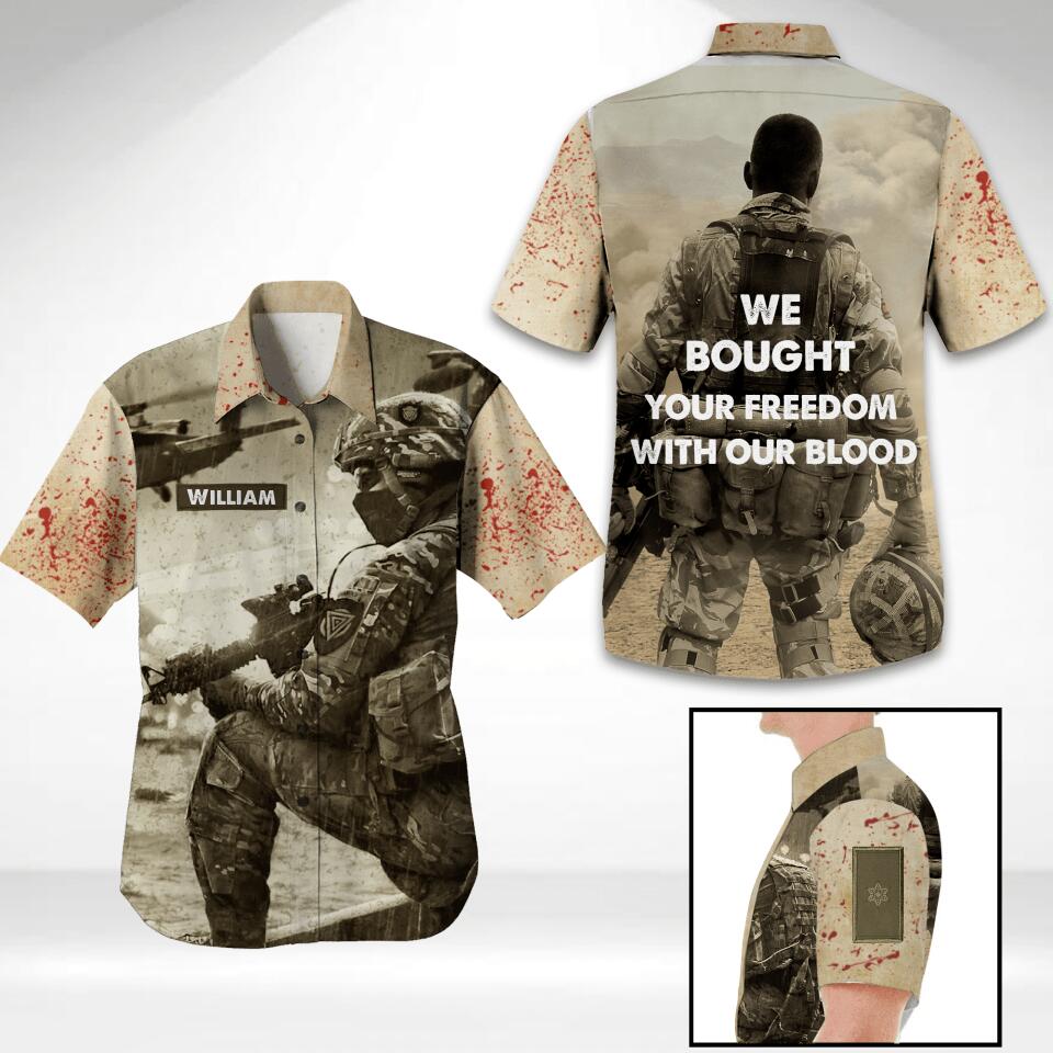 DH Personalized Danish Soldier/Veterans Hawaii Shirt Printed HC2707
