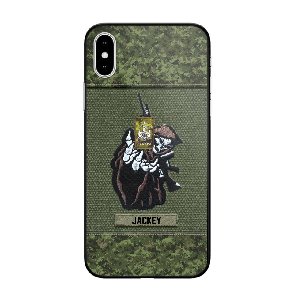 Personalized Canadian Soldier/Veterans Phone Case Printed 22JUY-HQ28