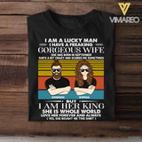 Personalized I Am A Lucky Man I Have A September Gorgeous Wife  Tshirt Printed QTHY0108