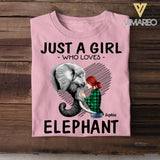 Personalized Just A Girl Who Loves Elephant Tshirt Printed QTDT0208