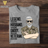 Personalized US Veterans/Soldier Legend Husband Daddy Tshirt Printed QTDT0808