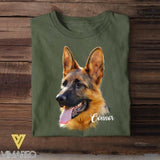 Personalized German Shepherd Upload Photo Tshirt Printed QTDT0908