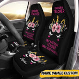 Personalized Unicorn Teacher Car Seat Covers 3D Printed 22AUG-HQ09