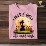 Personalized Just A Girl Who Loves Dogs Halloween Tshirt Printed QTMA1208