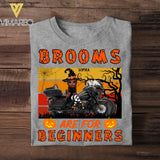 Personalized Brooms Are For Beginners Motorcycle Witch Halloween Tshirt Printed 22AUG-HY12