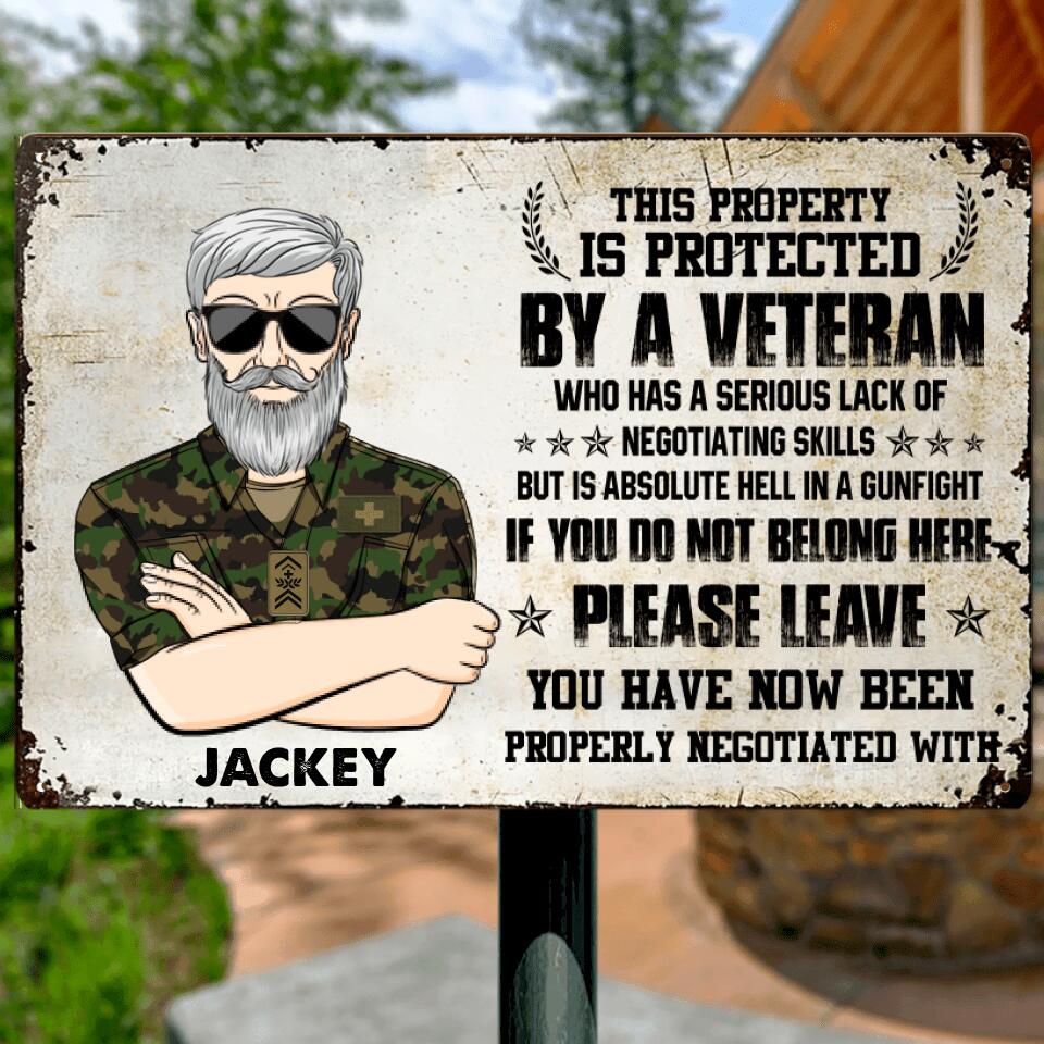 Personalized Swiss Veterans/Soldier Metal Sign Printed 22AUG-HY13
